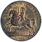 18th Century, Somerset, Somerset, Bridgwater, J. Holloway & Son, Lutwyche’s mule Halfpenny, part of a castle and a...