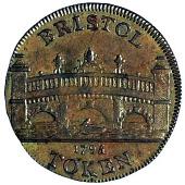 18th Century, Somerset, Somerset, Bristol, Niblock & Hunter, Halfpenny, 1795; Bath, F. Heath, Farthing, 1794 (DH...