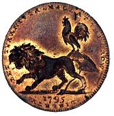 18th Century, Worcestershire, Worcestershire, Dudley, Spence’s mule Halfpenny, similar, rev. lion dismayed (DH...