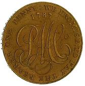 18th Century, Wales, Anglesey, Trysclwyn, Parys Mine Co, Pattern Penny, 1787, by J. Westwood, similar, large head,...