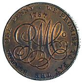 18th Century, Wales, Anglesey, Trysclwyn, Parys Mine Co, Penny, 1787, similar, rev. cypher (DH 19). Extremely fine...