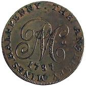 18th Century, Wales, Anglesey, Trysclwyn, Parys Mine Co, Pattern Halfpenny, 1787, by J. Milton, similar (DH 268)....