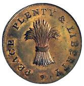 18th Century, Wales, Anglesey, Trysclwyn, Parys Mine Co, Skidmore’s mule Halfpenny, similar, rev. wheatsheaf (DH...