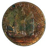18th Century, Scotland, Lanarkshire, Glasgow, G. Shearer & Co, Halfpenny, 1791; Lutwyche’s mule Halfpenny, 1794...