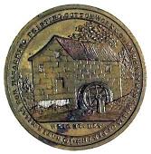18th Century, Scotland, Perthshire, Perth, J. Ferrier, Halfpenny, 1797, St John’s Church, rev. watermill and trees...