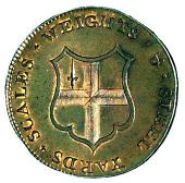 18th Century, Ireland, Munster, Prattent’s Halfpenny, wheatsheaf, sickle and two doves, rev. arms of London (DH...