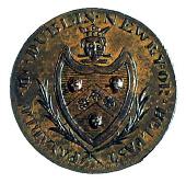 18th Century, Ireland, Co Wicklow, Cronebane, Irish Mine Co, Lutwyche’s mule Halfpenny, similar, rev. arms,...