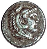 Kings of Macedon, Alexander the Great, Tetradrachm, Salamis, head of Herakles right, wearing lion’s skin...