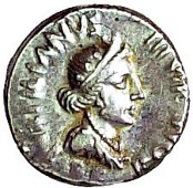Augustus (27 BC-AD 14), Denarius, 19 BC, Rome, in the name of P. Petronius Turpilianus, diademed and draped bust of...