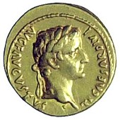 Tiberius (AD 14-37), Aureus, 15-16, Lugdunum, laureate head right, ti caesar divi avg f avgvstvs, rev. tr pot xvii,...