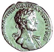 Hadrian (117-138), Denarius, 117, Rome, laureate head right, rev. Pax standing left, holding cornucopiæ and branch,...