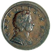 George I (1714-1727), Halfpenny, 1721/0 (BMC 796; S 3660). Minor marks, otherwise very fine and nicely patinated,...