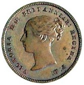 Victoria (1837-1901), Proof Half-Farthing, 1853, in copper, edge plain, struck en médaille, 2.36g (BMC 1601; S...