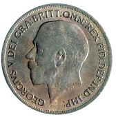 George V (1910-1936), Penny, 1919h (F 186; BMC 2256; S 4052). Portrait detail weak caused by clogged dies, obverse...