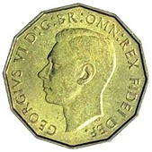 George VI (1936-1952), Threepence, 1949 (BMC 2392; S 4113). Extremely fine, reverse better, attractive fresh...