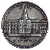 Edinburgh, Anderson, Leslie & Co, Proof Halfpenny, 1797, in silver, Edinburgh University, rev. gardener, 12.77g/6h...