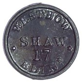Edinburgh, Shaw, legend both sides (DH 187; ST 481). Almost extremely fine and extremely rare (£90-120)
