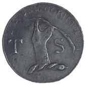 T.S., Farthing, hand holding quill, rev. value (DH 15; ST 553). Good fine and clear, extremely rare (£100-150)