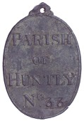 Huntly, a uniface lead badge, parish of huntly, stamped No.33, 90 x 62mm, 193.14g (K & L p.294; cf. Noble II, 848;...