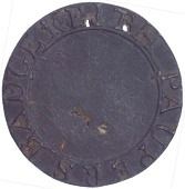 Keith, a uniface lead badge, keith paupers badge, 75mm, 168.23g (K & L p.294). Doubly pierced for suspension, fine,...