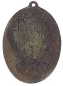 Edinburgh, Free and Easy Club, an oval engraved silver admission ticket, rev. griffin, named (Thos. Collin Esqr...