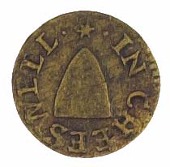 17th Century Tokens, Chiswell Street [Finsbury], I.S.W. grocer, Farthing, 1.04g/10h (D 630A); Clare Street...