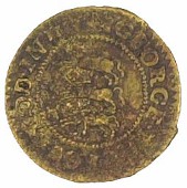 17th Century Tokens, Drury Lane, George Thorowgood, Halfpenny, 1666, 1.13g/3h (BW. 884); Will Wright, Halfpenny,...