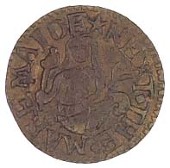17th Century Tokens, Durham Yard [Strand], Gabr[i]ell Marden, Farthing, 1659, 0.89g/6h (BW. 899); East Smithfield,...