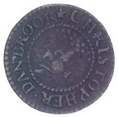 17th Century Tokens, St Clement’s Lane [Westminster], Rich[ard] Chidley, Halfpenny, 1666, 1.34g/3h (BW. 2452);...