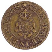 17th Century Tokens, Blackman Street, John Wabb, Halfpenny, 2.35g/12h (D 194B, recorded from this specimen). Good...