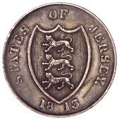 Early 19th Century Silver Tokens, Jersey, States Council, Three Shillings and One Shilling and Sixpence, both 1813...