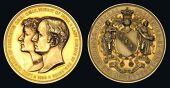 Lord Curzon’s Viceroy Presentation Medal 1899, gold shooting prize medal, 51mm, 103gms, the edge inscribed ‘Won...