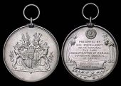 Earl Mountbatten’s Governor General Presentation Medal 1947, silver, 51mm, inscribed on the reverse scroll...
