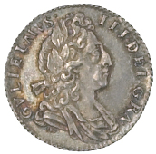 William and Mary (1689-1694), Sixpence, 1701, third bust, large crowns (ESC 1581; S 3538). Good extremely fine,...