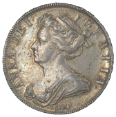 Anne (1702-1714), Halfcrown, 1703 vigo, edge tertio (ESC 569; S 3580). Small striking crack at 1 o’clock and some...