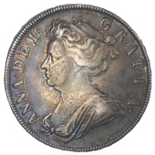 Anne (1702-1714), Halfcrown, 1707, edge sexto, rev. roses and plumes in alternate angles (ESC 573; S 3582). Obverse...