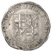 Malta, Four Tari, reads hie, rev. Baptist’s head on round charger, reads proter and ivsticiam·, 11.40g/2h (RS 38...