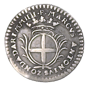 Malta, Carlino, arms with no hatching, stops at beginning and end of rev. legend, 1.23g/9h (RS 18; KM. 161). Minor...
