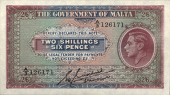 Malta, Government of Malta, Two Shillings and Sixpence, undated [1940], A/3 126171 (Pick 18). Crisp uncirculated...