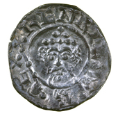 Class I, Ia 2/Ia 3, London, Reinald, reinald·on·lvn, double half moon e on rev., dies 44/73, 1.12g/2h (SCBI 87)....