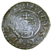 Class I, Ia 2/Ia 3, London, Willelm, willem·o[n]·lvn, double half moon e on rev., dies 3/78, 1.33g/6h (SCBI 94)....