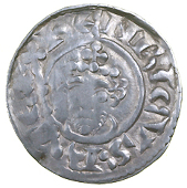 Class I, Winchester, Gocelm, gocelm·on·win, seriffed x, double half moon cs and es, dies 10/10, 1.43g/9h (SCBI...