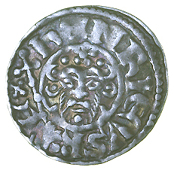 Imitations, ‘Canterbury’, Henry, henri on can, crude bust with crown of four pellets, e for c, rev. mm. cross...