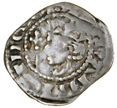John Baliol (1292-1296), First coinage, Sterling, four mullets of six points, 1.32g/9h (SCBI 35, 300; B 1, fig. 210;...