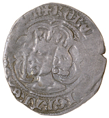 Robert II (1371-1390), Halfgroat, Edinburgh, mm. cross pattée, star on sceptre handle, trefoils in spandrels,...