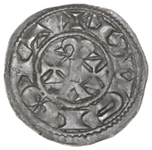 Anglo-Gallic, Aquitaine, Denier, top-tilted q on rev., 1.19g/11h (E 11b [Sale, lot 25]). Good very fine, toned (£50-70)