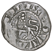 Anglo-Gallic, Edward I (1272-1307), Aquitaine, Obole au lion, unadorned tail to leopard, 0.39g/6h (E 14 [Sale, lot...