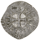 Anglo-Gallic, Edward III (1327-1377)
Richard II (1377-1399), Gros à la porte, three annulets enclosing pellets,...