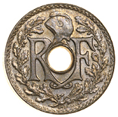 France, Third Republic (1871-1940), Piedfort Essai 5 Centimes, 1920, petit module, edge plain, 4.01g/12h (VG 170)....
