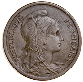 France, Third Republic (1871-1940), Piedfort 2 Centimes, 1898, in bronze on a matt flan, edge stamped bronze,...